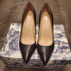 IVANKA Trump Black Leather Heels